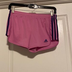 Cute Adidas shorts, pink, and blue